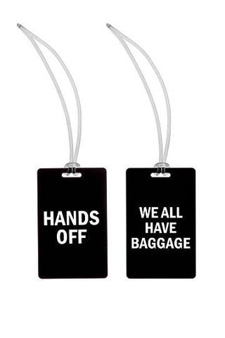 Hands Off Luggage Tags - Set of 2
