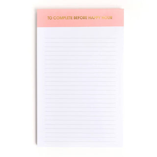 To Complete Before Happy Hour Notepad | Chez Gagné