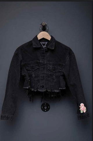 Howdy Boots Crop Denim Jacket