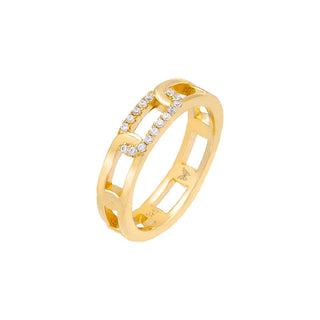 Pavé Wide Link Ring