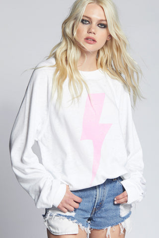 ACDC Pink Bolt Long Sleeve Sweater | Recycled Karma