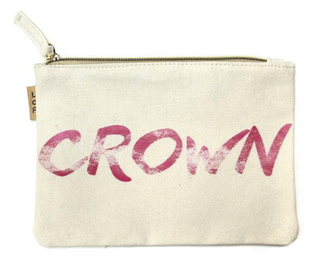 CROWN Canvas Clutch Bag