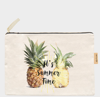 It’s Summer Time Pineapple Canvas Clutch Bag