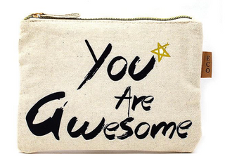 You Are Awesome Canvas Clutch Bag