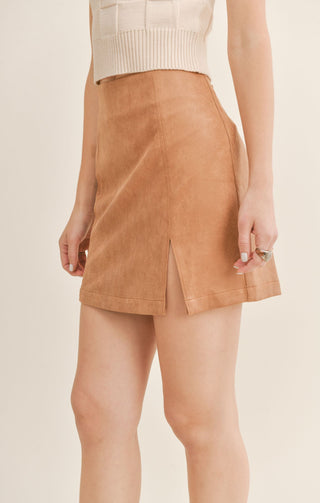 She's Magic Suede Mini Skirt | Sage The Label